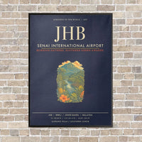 Thumbnail for Senai International Airport JHB - Canvas Framed - Navy Blue