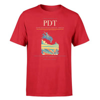Thumbnail for Eastern Oregon Regional Airport (PDT) T-Shirt single-side front print in Red | eastern-oregon-regional-airport-pdt-double-side-t-shirt