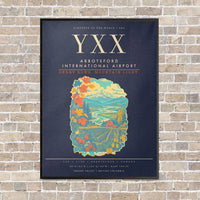 Thumbnail for Abbotsford International Airport YXX - Canvas Framed - Navy Blue