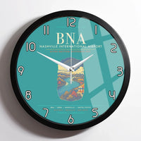 Thumbnail for Nashville International Airport BNA Wall-Clock Framed - Turquoise
