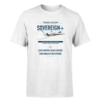 Thumbnail for Cessna Citation Sovereign+ design on white double-side t-shirt, single-side print