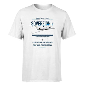 Single-Side Printing — Cessna Citation Sovereign+ Double-Side T-Shirt