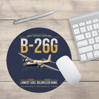 Thumbnail for B-26G Marauder design on navy blue round mouse pad
