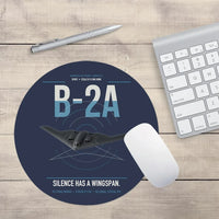 Thumbnail for B-2A Spirit design on navy blue round mouse pad