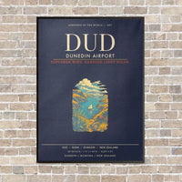 Thumbnail for Dunedin Airport DUD - Canvas Framed - Navy Blue