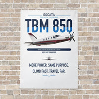 Thumbnail for Socata TBM 850 vertical canvas print - no frame - white background