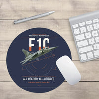 Thumbnail for Dassault Mirage F1C design on navy blue round mouse pad