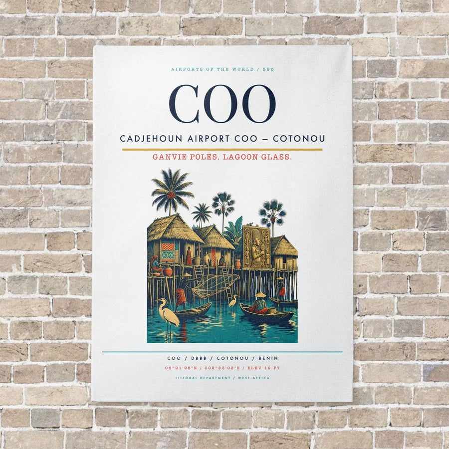 Cadjehoun Airport COO — Cotonou vertical canvas print - no frame - white background