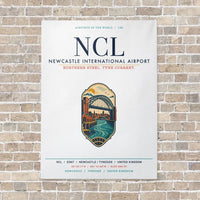 Thumbnail for Newcastle International Airport NCL vertical canvas print - no frame - white background