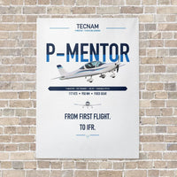 Thumbnail for Tecnam P-Mentor vertical canvas print - no frame - white background