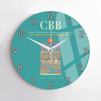 Thumbnail for Jorge Wilstermann International Airport CBB Wall-Clock No-Frame - Turquoise