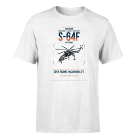 Single-Side Printing — Erickson S-64F Air Crane Double-Side T-Shirt