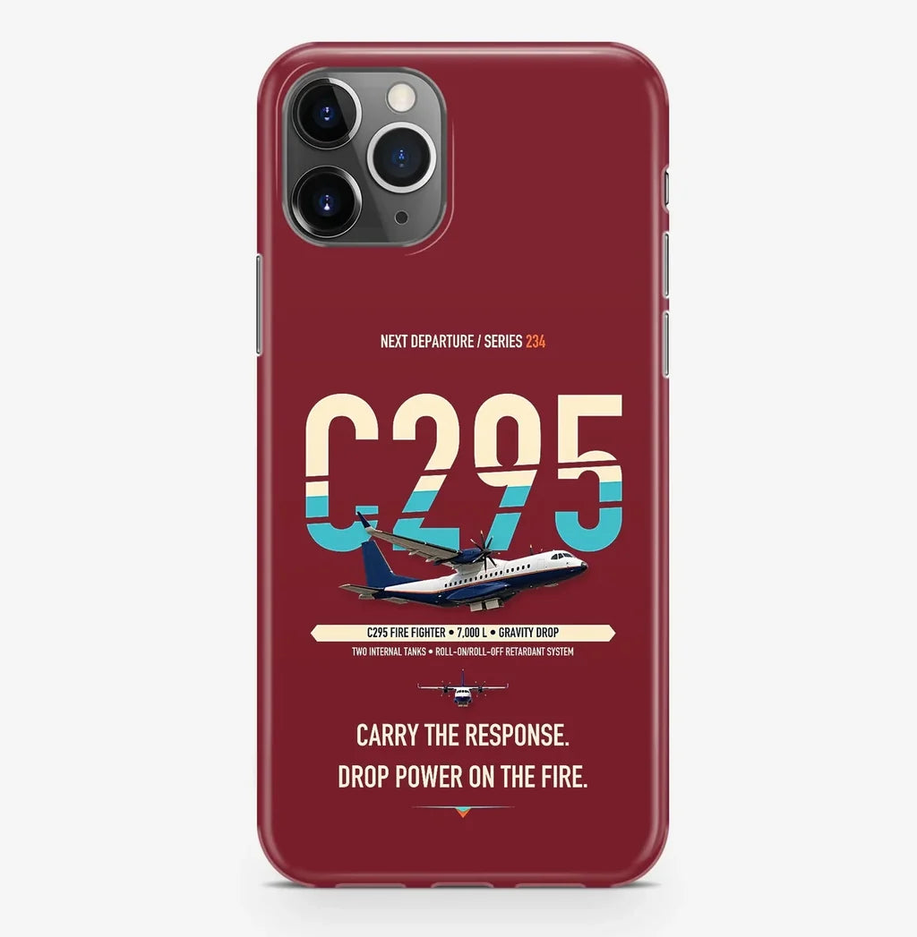 Airbus C295 Firefighter Case ProMax design on dark red iphone case promax
