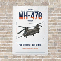 Thumbnail for Boeing MH-47G Chinook vertical canvas print - no frame - white background