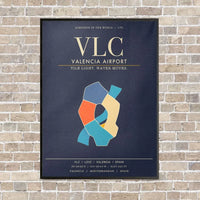 Thumbnail for Valencia Airport VLC - Canvas Framed - Navy Blue