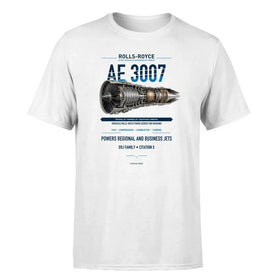 Single-Side Printing — Rolls-Royce AE 3007 Engine Double-Side T-Shirt
