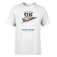 Thumbnail for Dassault Super Étendard design on white t-shirt, single-side print