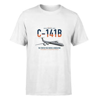 Thumbnail for C-141B Starlifter design on white double-side t-shirt, single-side print