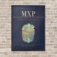 Thumbnail for Milan Malpensa International Airport Silvio Berlusconi MXP - Canvas Framed - Navy Blue
