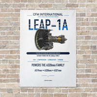 Thumbnail for CFM LEAP-1A vertical canvas print - no frame - white background