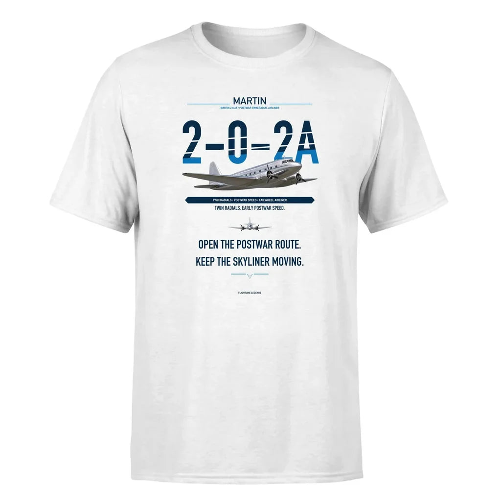 Martin 2-0-2A design on white single side