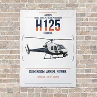 Thumbnail for Airbus H125 vertical canvas print - no frame - white background