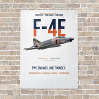 Thumbnail for F-4E Phantom II Two Engines One Thunder vertical canvas print - no frame - white background