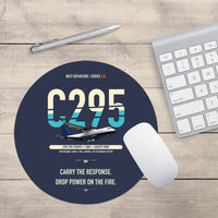 Thumbnail for Airbus C295 Firefighter design on navy blue round mouse pad