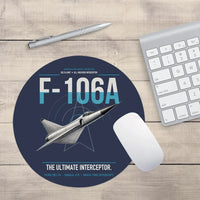 Thumbnail for F-106A Delta Dart design on navy blue round mouse pad