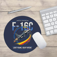 Thumbnail for F-16C Fighting Falcon design on navy blue round mouse pad