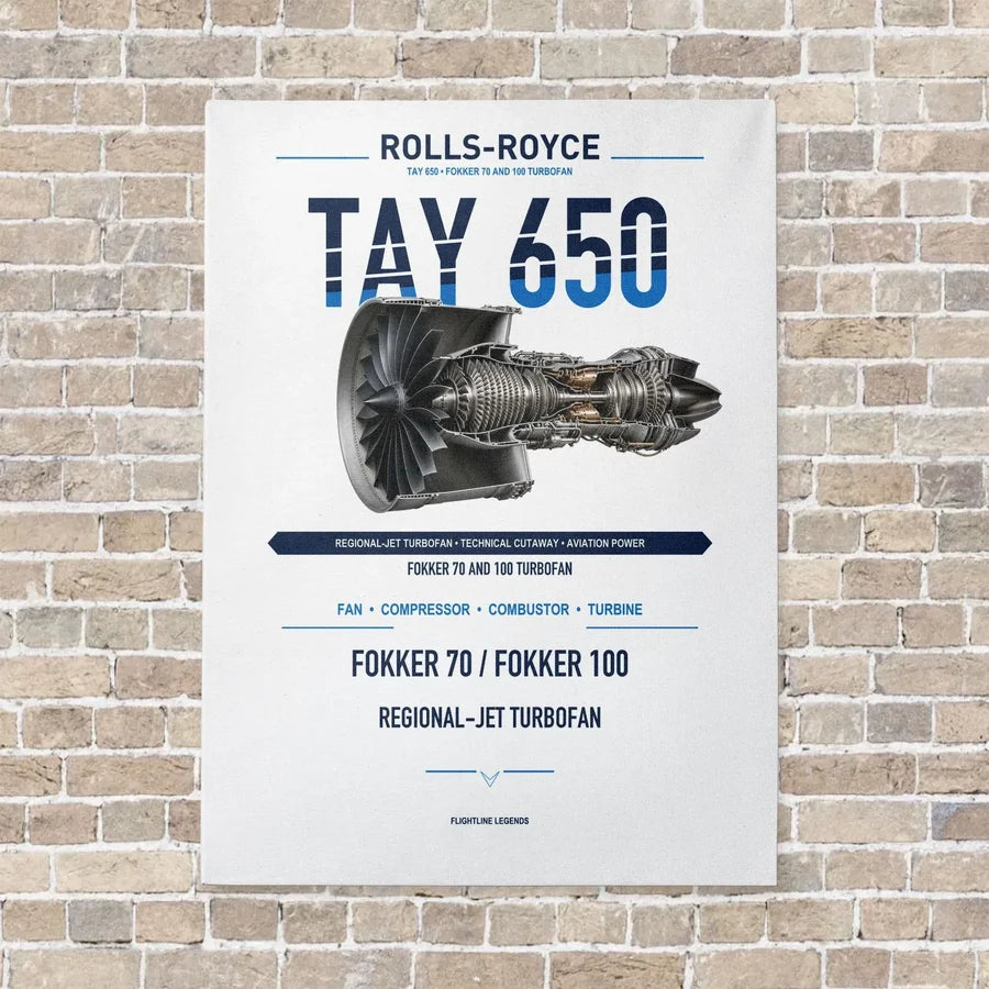 TAY 650 vertical canvas print - no frame - white background