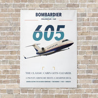 Thumbnail for Bombardier Challenger 605 vertical canvas print - no frame - white background