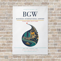 Thumbnail for Baghdad International Airport BGW - Canvas No Frame - White