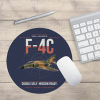 Thumbnail for F-4C Phantom II design on navy blue round mouse pad