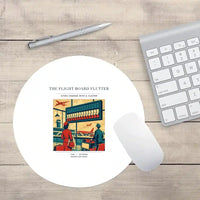 Thumbnail for VINTAGE G4302 - The Flight Board Flutter - Designed Mouse Pads design on white round