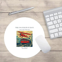 Thumbnail for VINTAGE G4347 - The Cog Railway Race - Designed Mouse Pads design on white round