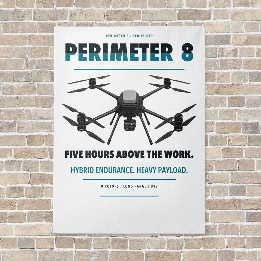 Skyfront Perimeter 8 vertical canvas print - no frame - white background