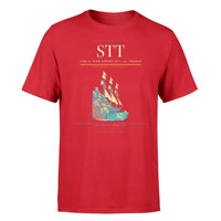 Thumbnail for Cyril E. King Airport (STT) T-Shirt single-side front print in Red | cyril-e-king-airport-stt-double-side-t-shirt