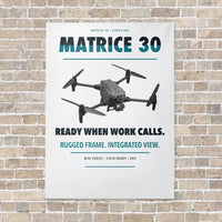 Thumbnail for DJI Matrice 30 vertical canvas print - no frame - white background