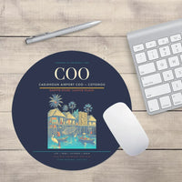Thumbnail for Cadjehoun Airport (COO) design on navy blue round mouse pad