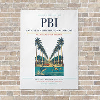 Thumbnail for Palm Beach International Airport PBI vertical canvas print - no frame - white background
