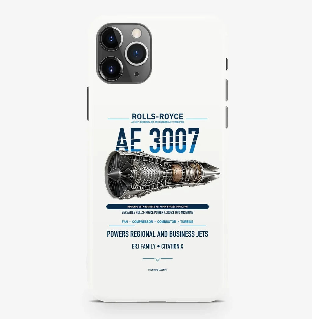 AE 3007 Case ProMax design on white iphone case promax