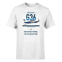 Thumbnail for Beechcraft Bonanza G36 design on white t-shirt, single-side print