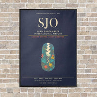 Thumbnail for Juan Santamaria International Airport SJO - Canvas Framed - Navy Blue