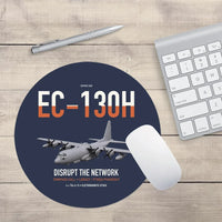 Thumbnail for EC-130H Compass Call design on navy blue round mouse pad