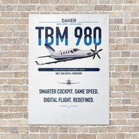 Thumbnail for Daher TBM 980 vertical canvas print - no frame - white background