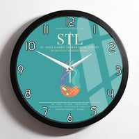 Thumbnail for St. Louis Lambert International Airport STL Wall-Clock Framed - Turquoise