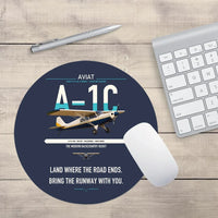 Thumbnail for Aviat Husky A-1C-180 design on navy blue round mouse pad