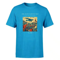 Thumbnail for VINTAGE G4445 - The Grape Harvest Hop - Premium T-Shirt design on turquoise premium t shirt