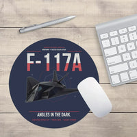 Thumbnail for F-117A Nighthawk design on navy blue round mouse pad
